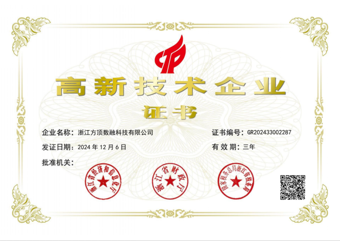 国家高新技术企业证书